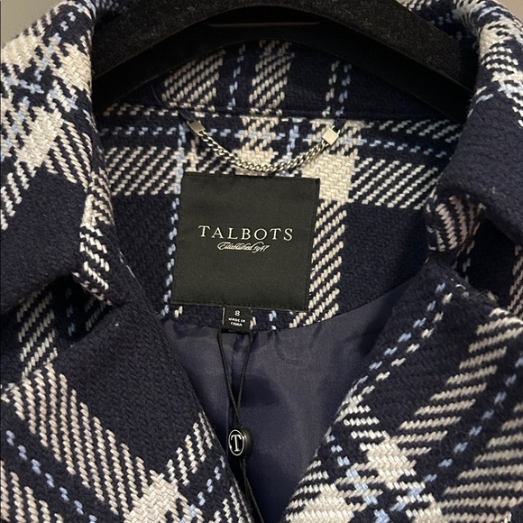 Talbots Navy and White Plaid Jacket - Picture 3 of 13